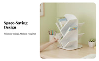 360-Degree Rotation Rotating desktop organizer Corner Design Desk Organizer Space-Saving Desktop reachory Large Capacity for Students, Children, educators, Study Room, Dormitory, Bedroom, Classroom