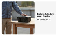 Portable Instrument Case Large Capacity Waterproof Equipment Case Shockproof Tool Box Sturdy Duty Dustproof for Travel