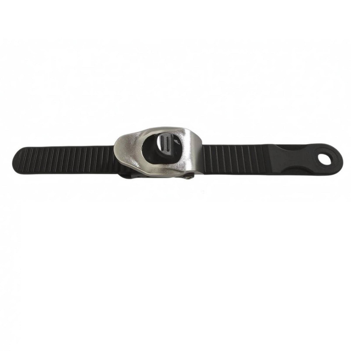 Black Skate Buckle Strap Silver Electroplated Inline Skate Buckle Replacement Ribbed Nylon Fastening Strap Round Mounting Hole
