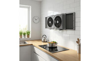 Indoor Ventilation Two-Fan Window Ventilator Included Power Adapter Reversible Window Fan Gray Home Appliance Easy Installation
