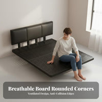 Modern Metal Bed Heavy Duty Modern Metal Bedframe No Box Spring Needed Suspended Iron Bed for Apartment Dwellers, Design Enthusiasts, Guest Room