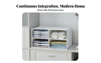 Space-Saving Stackable Sliding Basket adaptable Wardrobe Shelf Multi-Functional Closet Organizer Easy to Assemble for Families, Homeowners, Students, Bedroom, Dorm Room
