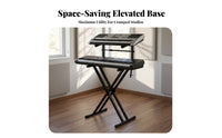 Rubberized End Caps Keyboard Stand Riser Matte Finish Cross-Style Keyboard Stand Attachment Clamp Mount Music Gear Metal