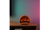 Tabletop Mist Humidifier with Flame Effect Compact Fireplace Humidifier Portable Flame Dispenser Quiet for Living Room, Bedroom, Office, Bedside