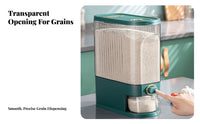 Rice Dispenser Single-Press Dispensing Closure Ed Grain Storage Bin Narrow Rice Container Airtight Closure Automatic Grain