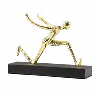 Gold Figure Vino Rack Luxury Style Abstract Vino Display Stand Home Decor for Hotel, Bar, Restaurant