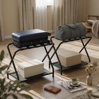 Folding Luggage Rack Compact Storage Furniture Space-Saving