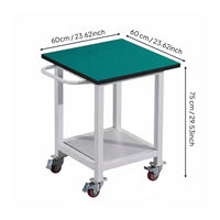 Lockable Wheels Anti-Static Rolling Cart Heavy-Duty Frame Wheeled Inspection Table Multi-Scene Versatility Rolling Work Table Scratch-Resistant Top for Technicians, Factory Workers, Engineers, Laboratoryoratory Oratory, Warehouse, Electronics Repair Shop