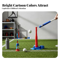 Parent-Child Interaction Spring-up Baseball Pitching Toy Improves Hand-Eye Coordination Kids Baseball Training Set Portable for Beginners