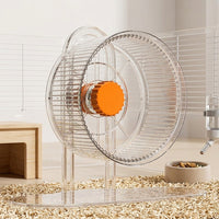Silent Hamster Wheel with Stand, Hamster Running Wheel with Silent Bearing, Exercise Wheel for Hamsters, Small Animals, Gerbils, Mice