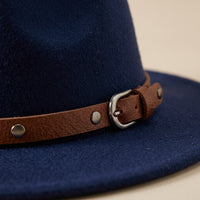 Travel Fedora Hat for Men with Wide Brim for Sun Protection, Polyester Felt with Bell Crown Design, One Size Fits Adults for Year-Round Wear