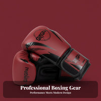 Secure Wrist Support Boxing Gloves Shock Absorbing Training Gloves Multi-Layer Padding Combat Sports Gear Long-Lasting PU Leather for Women, Beginners, Kids, Gym