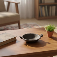 Roasting Dish with Grooves Shallow Pottery Roasting Dish Rustic for Clean-Liners