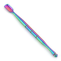 Stainless Steel Cuticle Pusher Double Ended, Metal Removal for Manicure Pedicure, Salon Quality Nail Technician