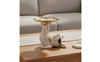 French Canine Sculpture Tray Multi-Functional Canine Tray Statue Dog Sculpture Key Holder Bright Luxury Design for Office Desk