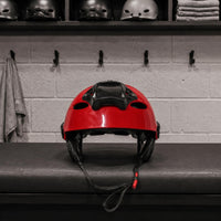 Vented Response Helmet Glossy Helmet with Chin Strap Impact Resistant Gear