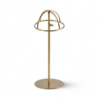 Stainless Steel Hat Display Stand Freestanding Hat Display with Round Base Brushed Metal Rust-Resistant for Retailers