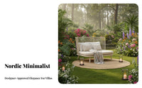 Woven Daybed and Chair Set Nordic Design Wicker Armchair and Table Set sophisticated appearance Outdoor Furniture for Designers, Families, Villa, Patio, Balcony