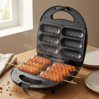 Six-Slot Hot Dogs Machine Easy Clean Electric GrillNo Frying Required Clamshell Grill