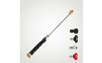 High-Pressure Washer Attachment with Interchangeable Nozzles Garden Hose Nozzle Cleaning Attachment Metal Cleaning Tool