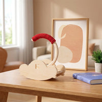 Wooden Bird Stand with Rocker Base, Tabletop Bird Perch for Small Parrots and Medium Birds, Single Cockatiel Budgie Perch Desktop Parrot Stand
