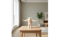Child Figurine with Animal Minimalist Sculpture Modern for Shelf
