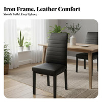 Modern Design Upholstered High-Back Dining Chair Comfortable Household Furniture Sturdy Construction Easy to Clean for Restaurant Owners, Interior Decorators, Kitchen, Coffee Shop, Living Room, Home Office