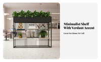 Space Saving Planter Partition Rack Large Storage Capacity Multi-Tier Plant Rack Strong Load-Bearing Room Divider Sturdy Construction for Interior Designers, Business Owners, Cafe, Restaurant, Office, Balcony