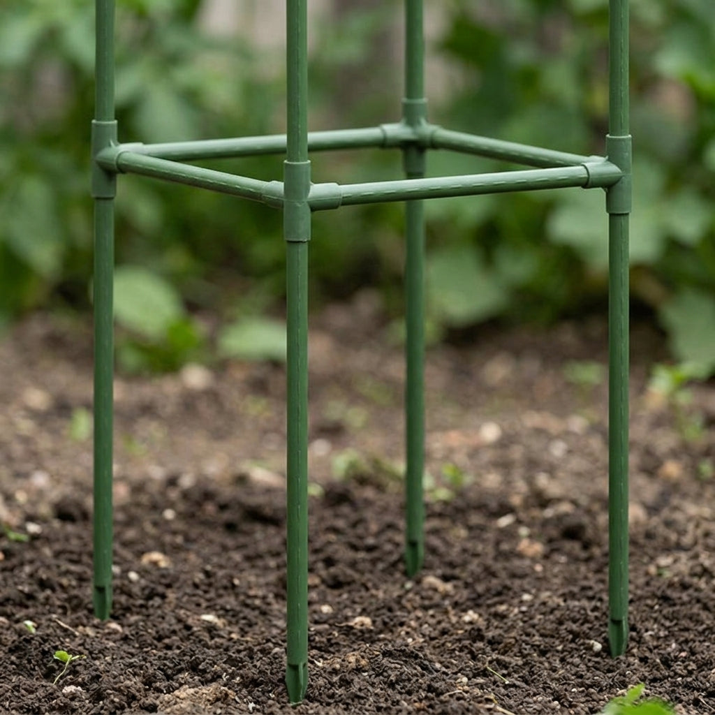 Garden Trellis for Plant Support in a Raised Bed, Square Tomato Cage for Climbing Plant Support, Metal Garden Frame, Heat Dissipation Design