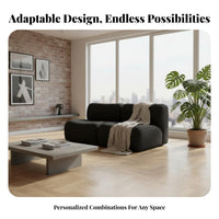 Curved Sectional Couch Minimalist Design Modular Seating Customizable Configuration Sofa for Apartment Dwellers, Business Owners, Lobby, Lounge