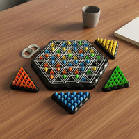 Logical Thinking Training Chain Triangle Chess Game Spatial Reasoning Triangle Linking Game Parent-Child Interaction Educational Toy Strategic Gameplay for Children, Party