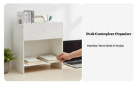 Multi-Tier Book organizer Space-Saving desktop Rack Easy Assembly for Study Area