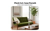 Japanese and design Upholstered Single Sofa sturdy Wood Frame Armchair soft Upholstery Lounge Chair Thick Cushioning for Readers, Adults, home dwellers, Living Room, perusing corner, Bedroom, Home Office