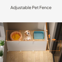 Adjustable Pet Fence Indoor Gate Cat Barrier Panels