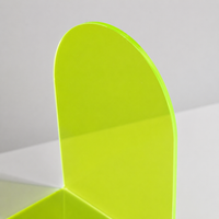 Small Acrylic Bookend, Transparent Non-Slip, Desk Organizer for College Students, 9x13.3x12cm