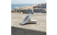 Saltwater-Resistant Marine Drain Fitting with Flange Angled Boat Drain Fitting Slim Hardware Easy to Clean for Yachts