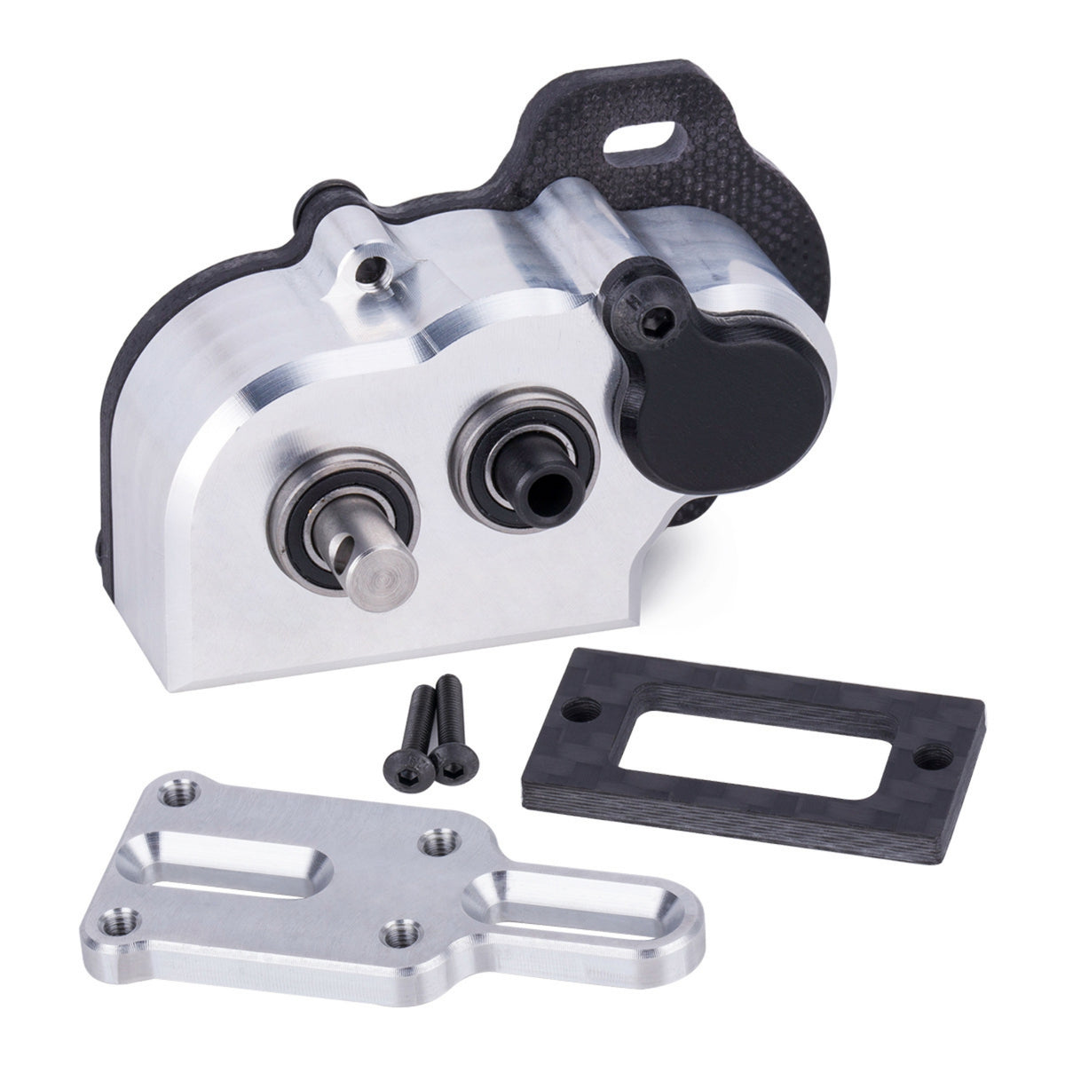 Metal Compact RC Gearbox with Carbon Fiber Plates Machined RC Gearbox with Titanium Gears Featherlight Easy to Install for Crawler Builders