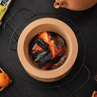 tea set with charcoal stove