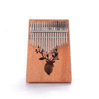 Wooden 17-Key Kalimba Easy to Play Kalimba with Tuning Hammer Comfortable 17-Key Thumb Piano Ergonomic for Hobbyists, Music Practice, Travel