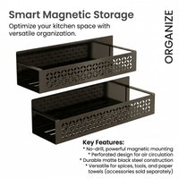 Fridge Organizer and Hanging Rack for Apartment Students, Carbon Steel Wall for Small Spaces
