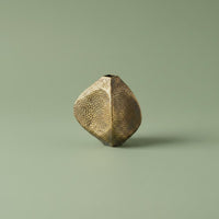 Golden Geometric Vase Artistic Design Diamond-Shaped Vase Metal Home Decor for Desk