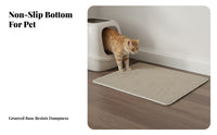 Non-Slip Backing Double Layer Cat Litter Mat Scratch Resistant Double Layer Litter Mat Easy to Clean