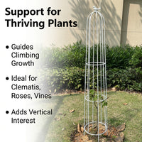 Large Iron Trellis for Climbing Roses, Metal Garden Trellis, European Design Plant Support for Vining Plants