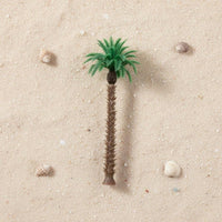 Mixed Sizes Miniature Coconut Tree Realistic Design Miniature Coconut Trees Detailed Craftsmanship Tropical Miniature Scene Trees Long-Lasting for Hobbyists, Dioramas, Fairy Gardens