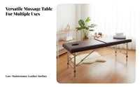 Multi-Functional Foldable Massage Table Easy to Set Up Portable Massage Table Water-Resistant & Oil-Proof Folding Beauty Couch Skin-Friendly PU Leather for Beauticians, Estheticians, Physical Therapists, Mobile Services, Medical Facility