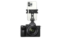 Smartphone Clamp Mount Threaded Base Adjustable Phone Clamp Rubber Padded Live Broadcasting Phone Holder for Filming