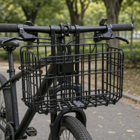 Universal Foldable Bicycle Basket with Hooks for Front or Rear Mount, Large Capacity Mountain Bike Basket