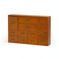Desktop Organizer with Drawers Rustic Tabletop Chest of Drawers Small Furniture for Students