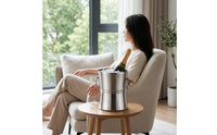 Ice Bucket with Handles Stainless Steel Insulated-Wall Ice Bucket Sleek Beverage Chiller for Hosts