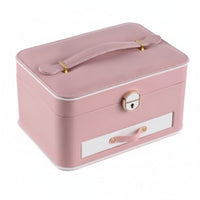 Jewelry Box Multi-Layer Jewelry Box with Mirror Large-Capacity Storage Case with Mirror for Bedside Table